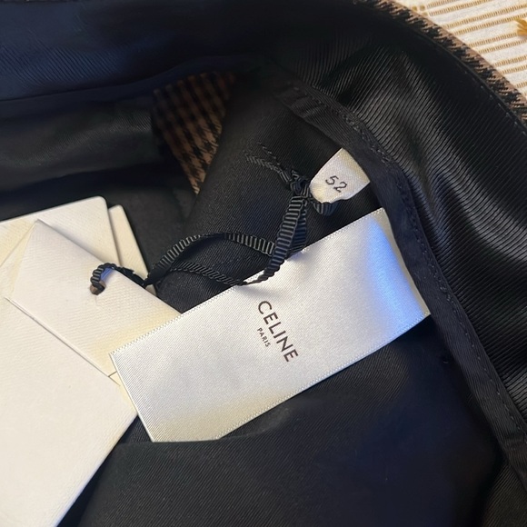 NWT CELINE Bootcut pants in checked wool - Picture 9 of 12